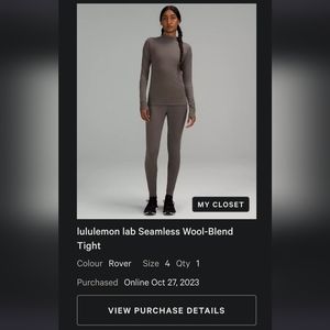 lululemon Lab Seamless Wool-Blend Tight